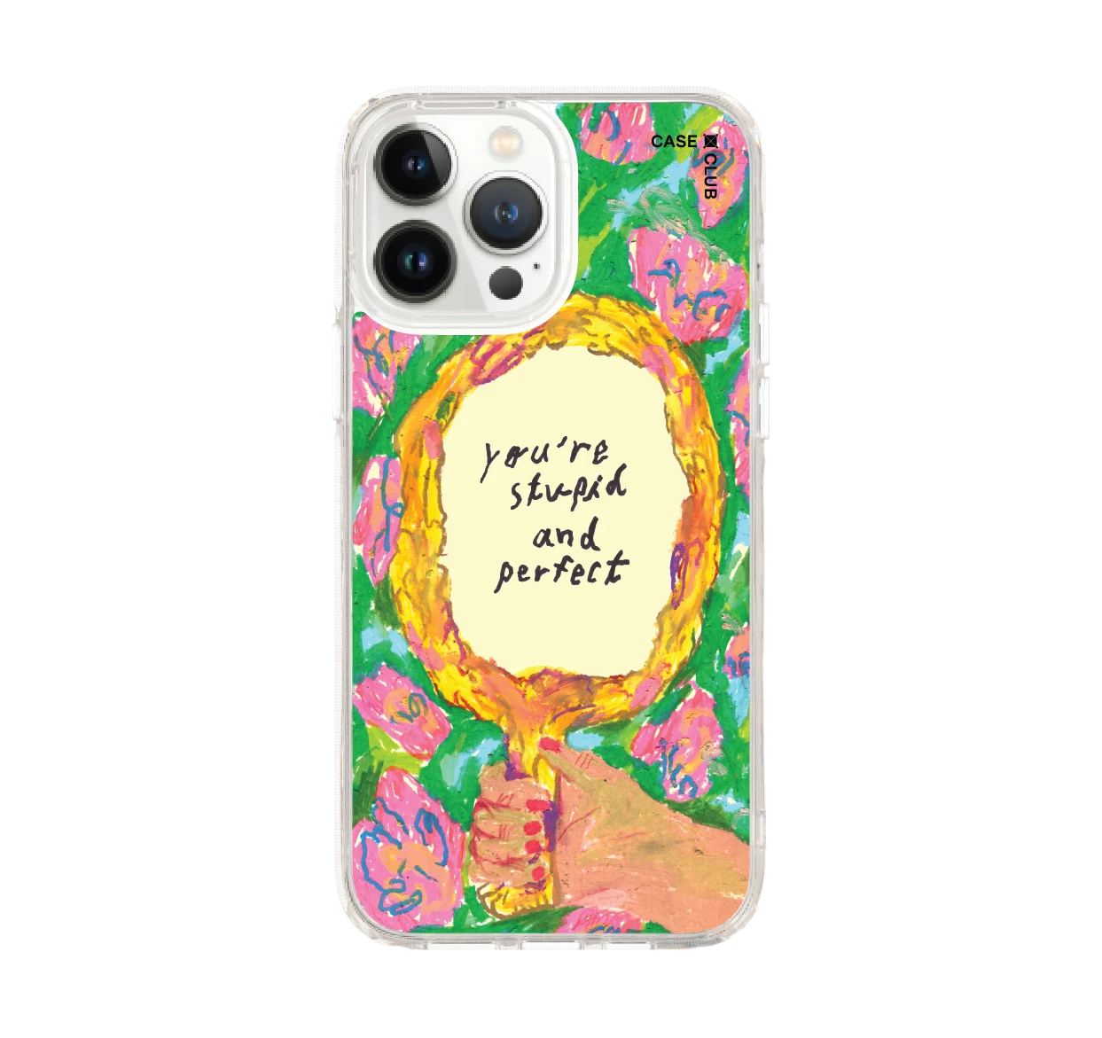 iphone 12/ 13 pro max clear case mirror quote by juli baker